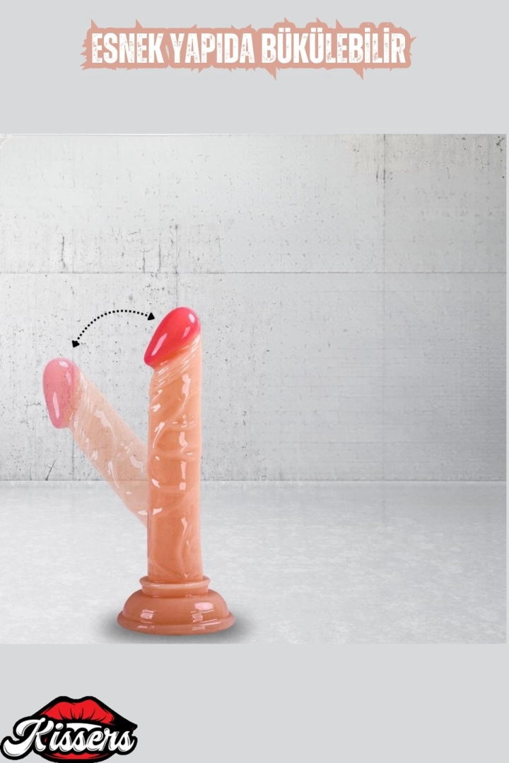 #6505 - Realistik Dokuda Mini Dildo Vantuzlu Gerçekçi Yapay Penis 14 CM