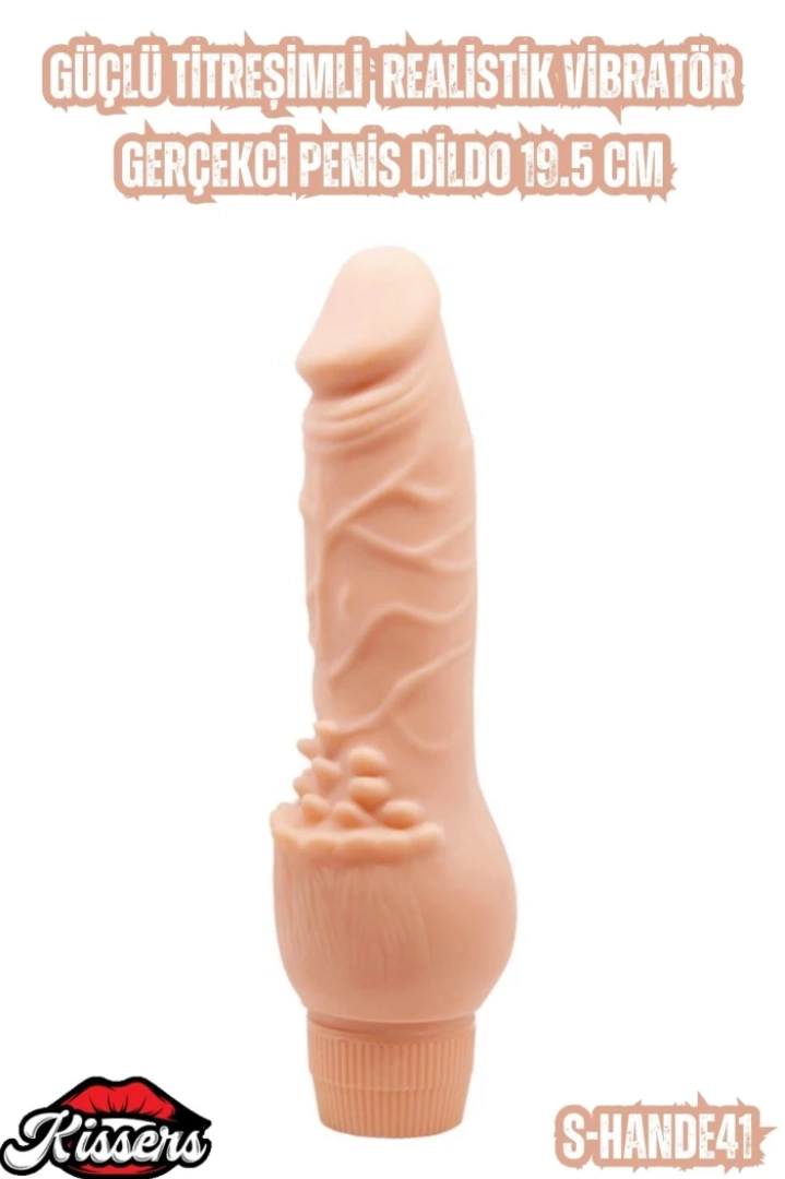 #6886 - Realistik Vibratör Gerçekci Penis Dildo 19.5 Cm