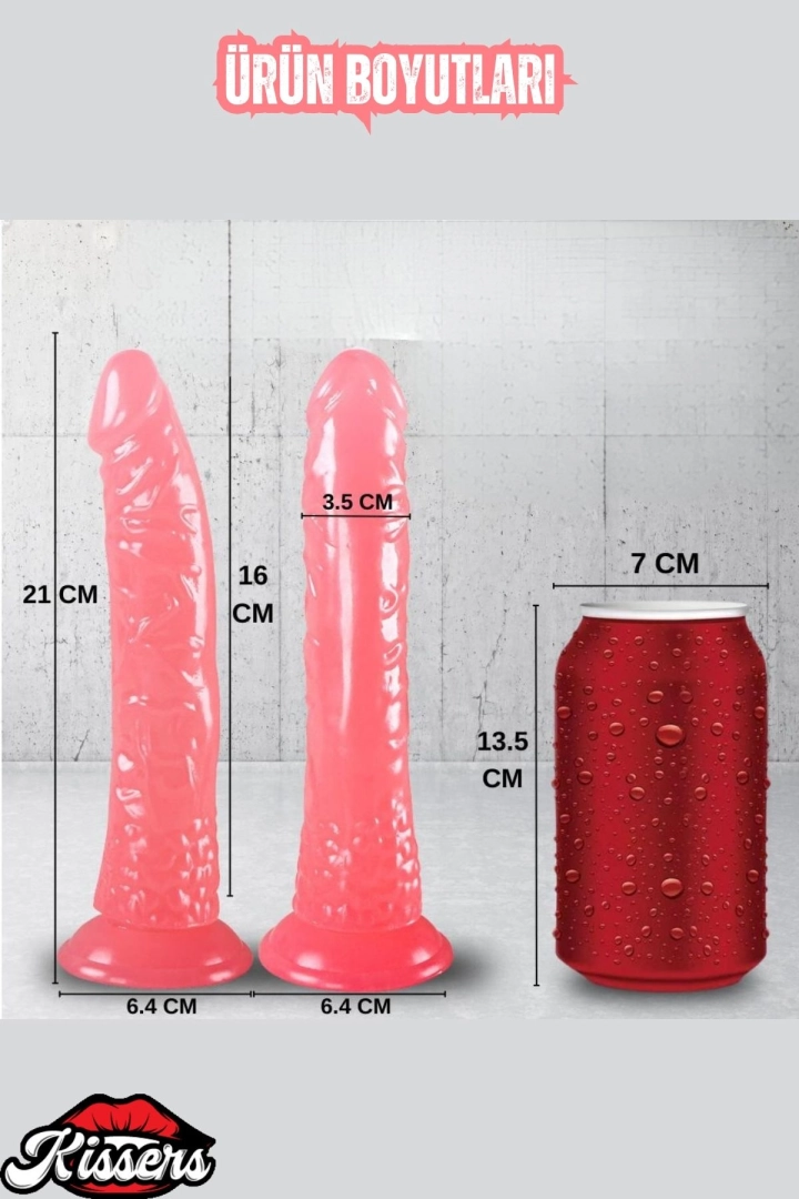 #6515 - Realistik Dokuda Dildo Vantuzlu Gerçekçi Yapay Penis 21 CM