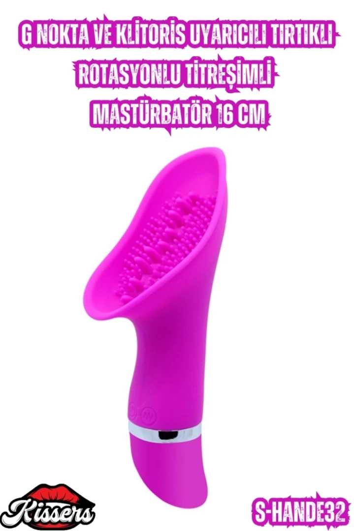 #6894 - Kadınlar İçin G Nokta ve Klitoris Uyarıcılı Titreşimli Mastürbatör 16 Cm