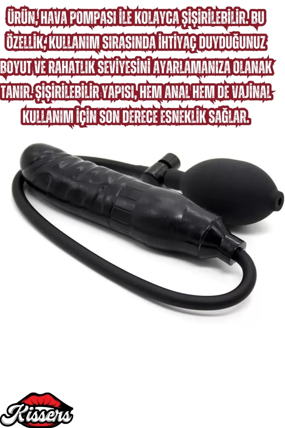#1242 - Şişirilebilir Silikon Anal Butt Plug ve Realistik Dildo Seti