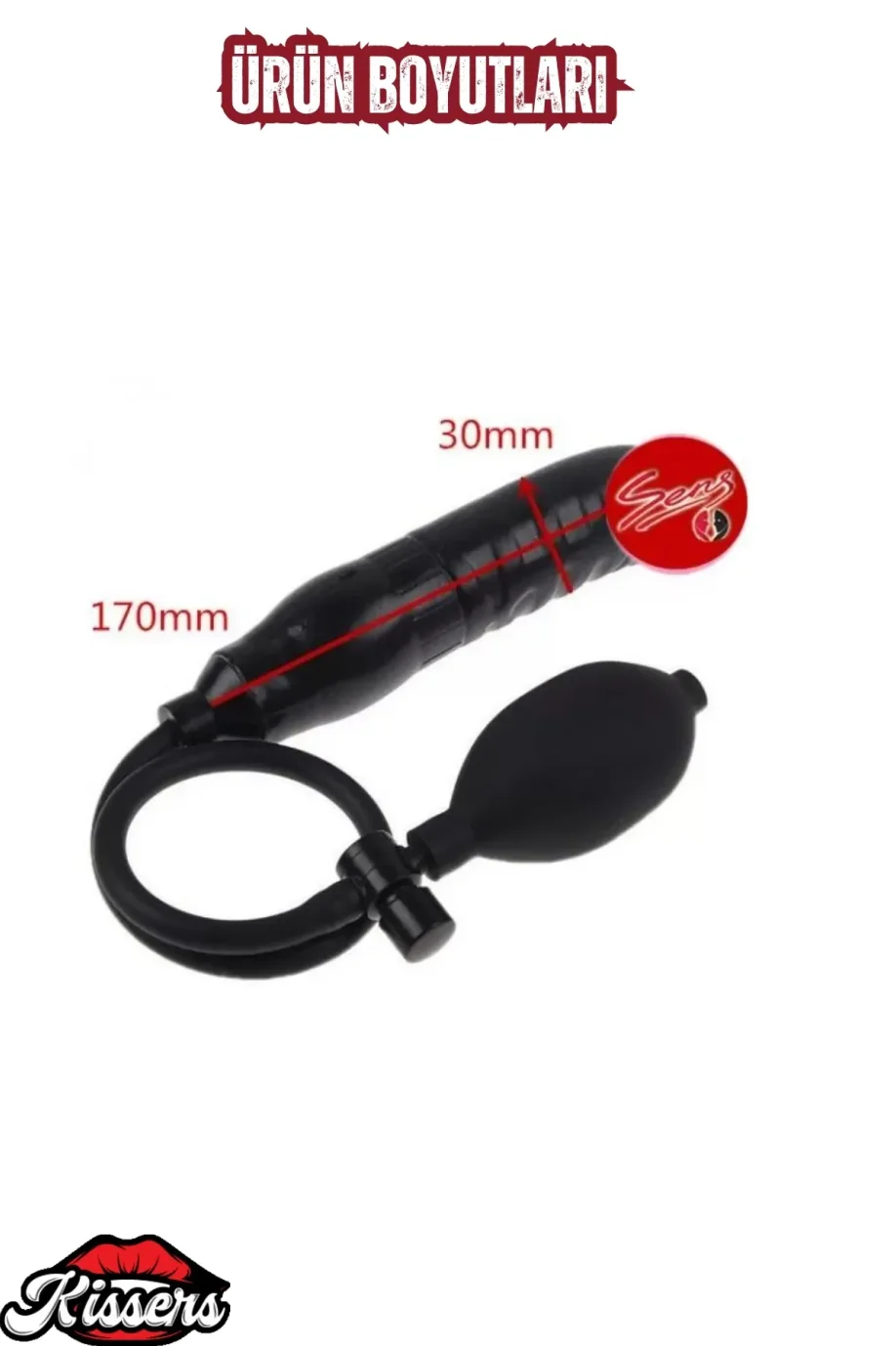 #1239 - Şişirilebilir Silikon Anal Butt Plug ve Realistik Dildo Seti