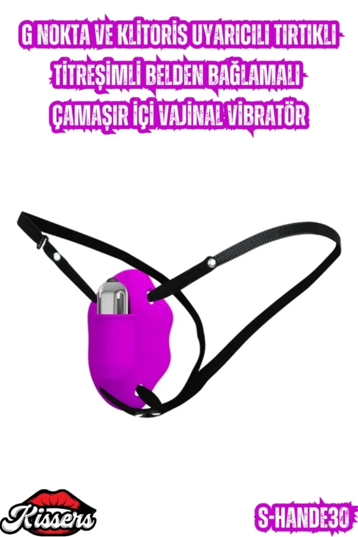 #6896 - G Nokta ve Klitoris Uyarıcılı Titreşimli Belden Bağlamalı Vajinal Vibratör