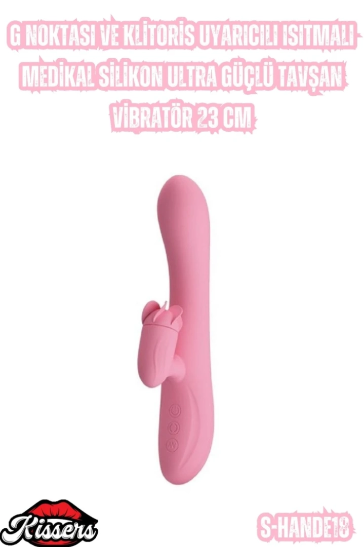 #6908 - G Noktası Ve Klitoris Uyarıcılı Isıtmalı Tavşan Vibratör