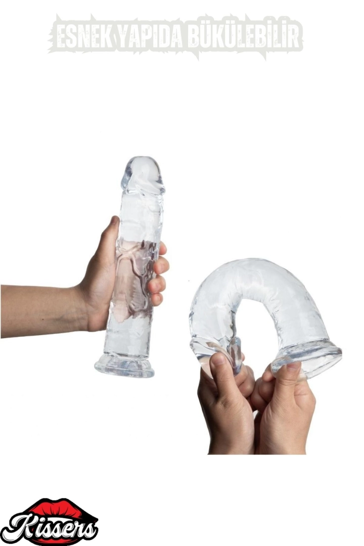 #6532 - Realistik Jel Dokuda Testissiz Ultra Yumuşak Şeffaf Yapay Penis