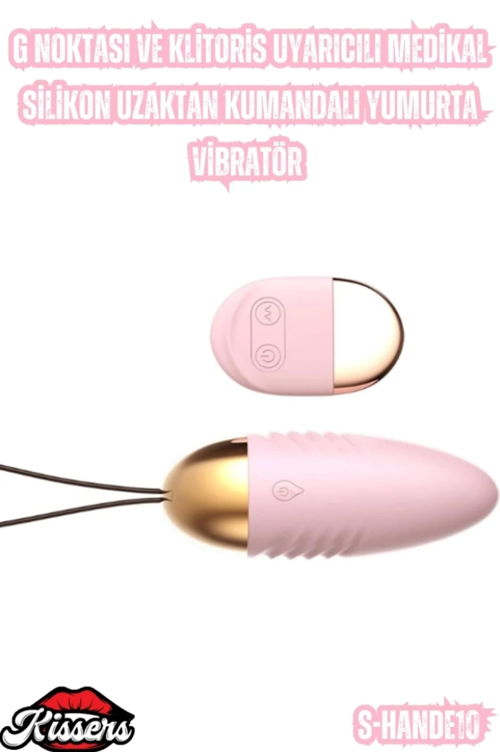 #6916 - G Noktası ve Klitoris Uyarıcılı Uzaktan Kumandalı Yumurta Vibratör - Kissers.com.tr