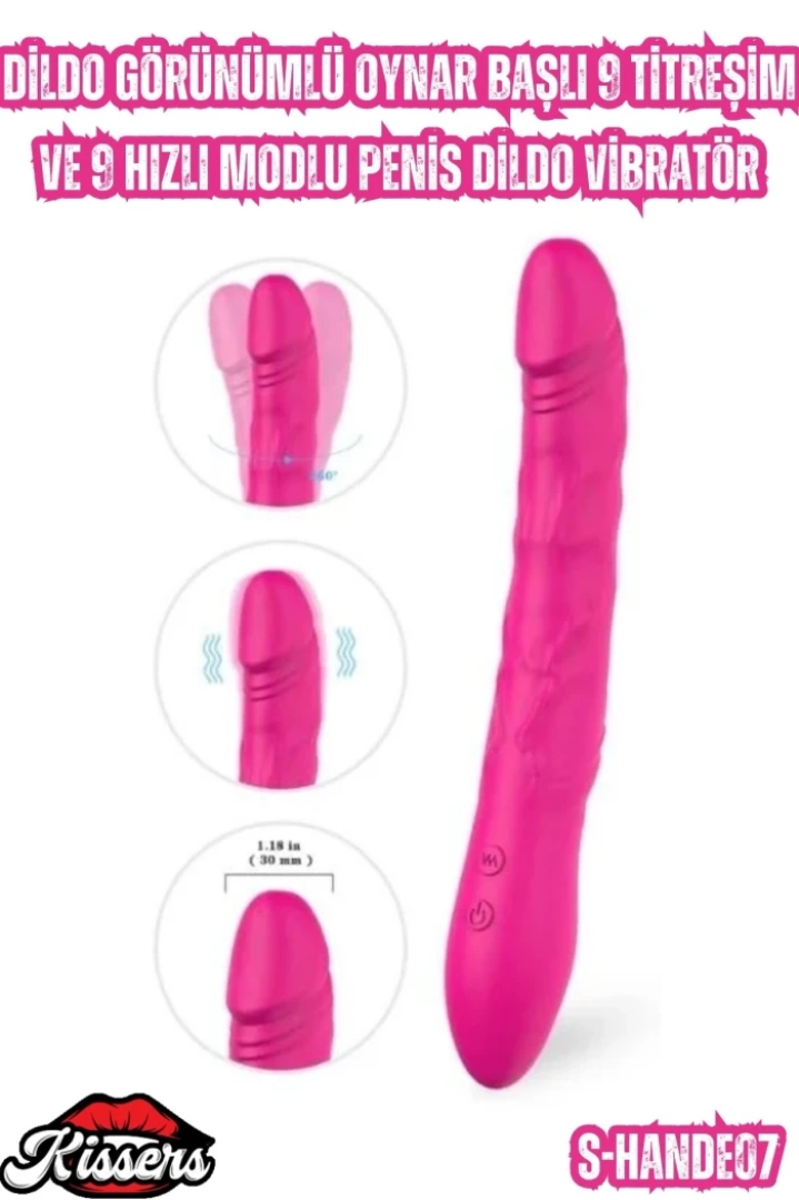 #6919 - 9 Titreşim ve 9 Hızlı Modlu Penis Dildo Vibratör