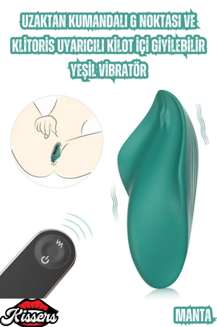 #6923 - Yeşil Vibratörlü Uzaktan Kumandalı G Noktası ve Klitoris Uyarıcılı
