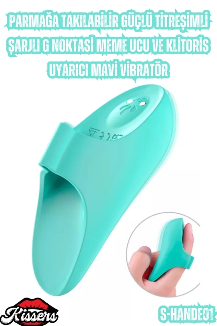 #6927 - Güçlü Titreşimli Şarjlı Mavi Vibratör - Klitoris ve G Noktası Uyarıcı