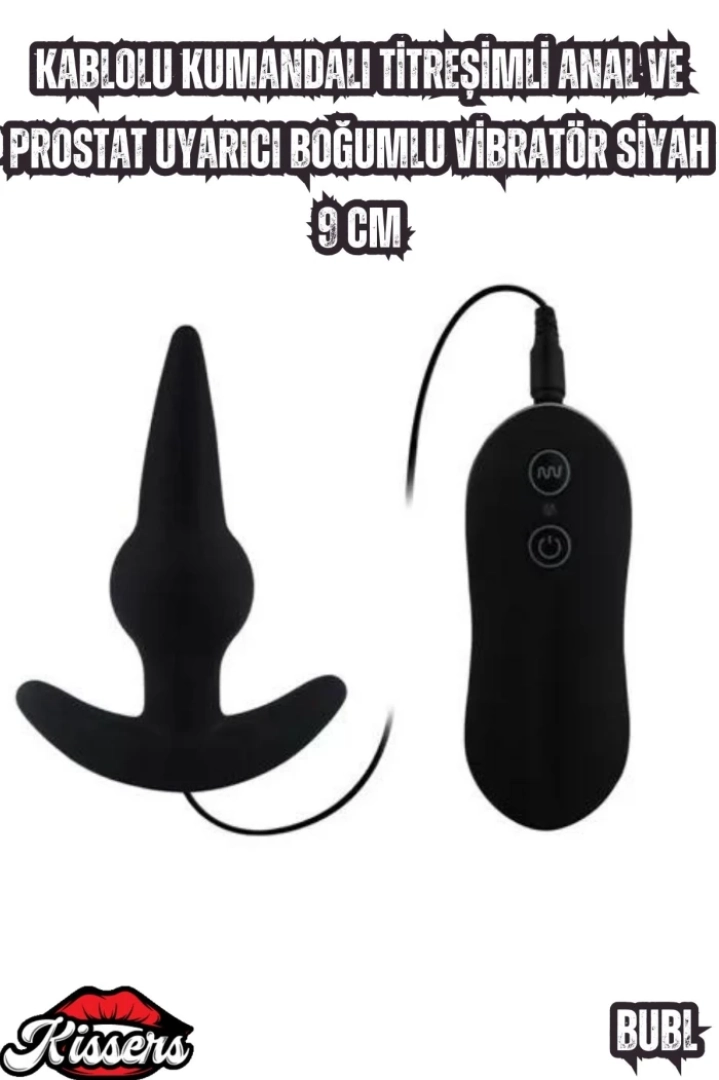 #6941 - Anal ve Prostat Uyarıcı Titreşimli Vibratör Siyah - Kissers.com.tr