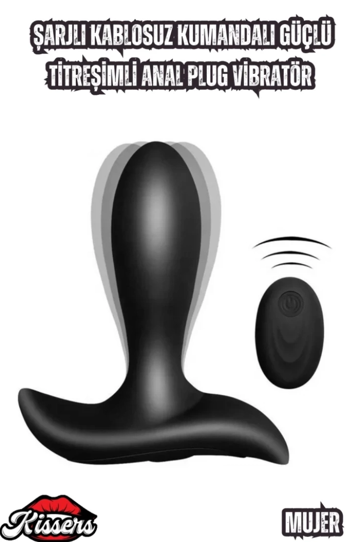 #6958 - Şarjlı Kablosuz Kumandalı Anal Plug Vibratör