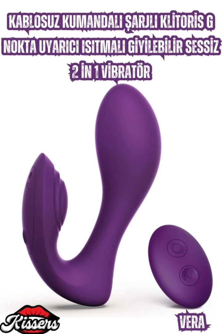#6964 - Kablosuz Kumandalı Şarjlı Klitoris ve G Nokta Uyarıcı 2-in-1 Vibratör