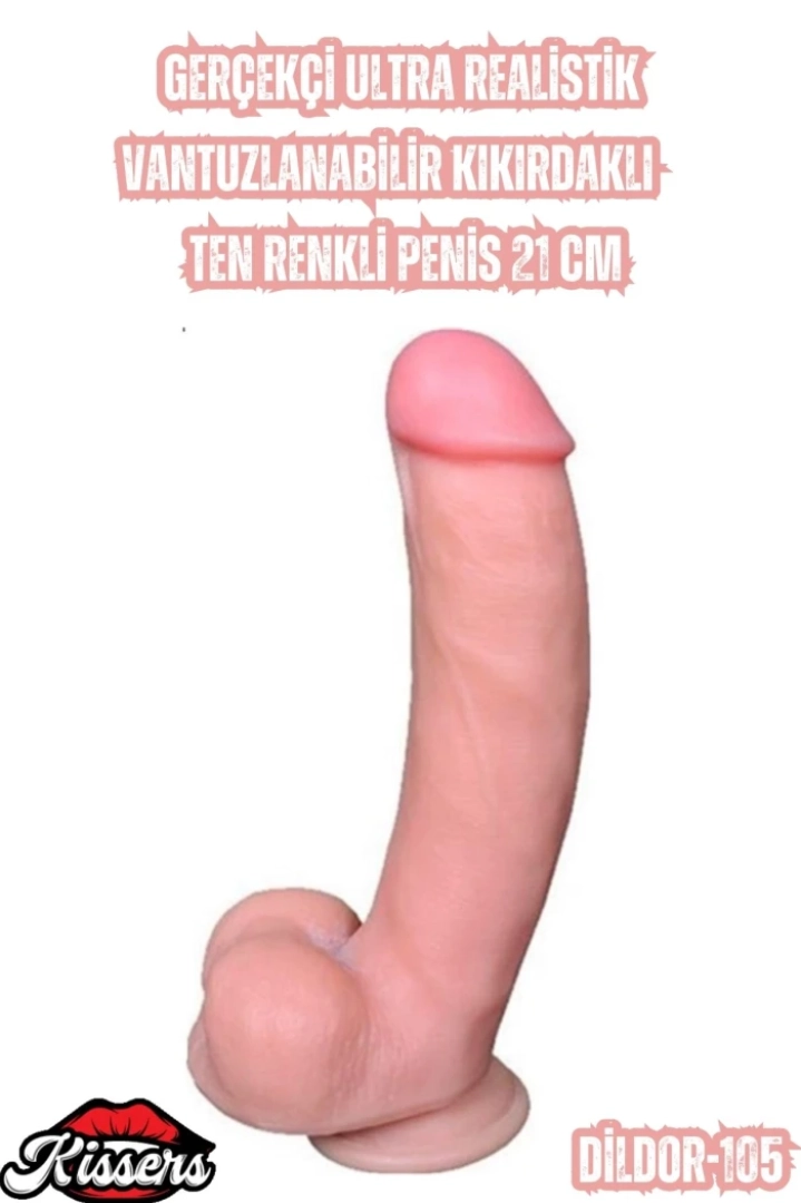 #6981 - Gerçekçi Ultra Realistik Penis - Vantuzlu ve Kıkırdaklı 21 Cm