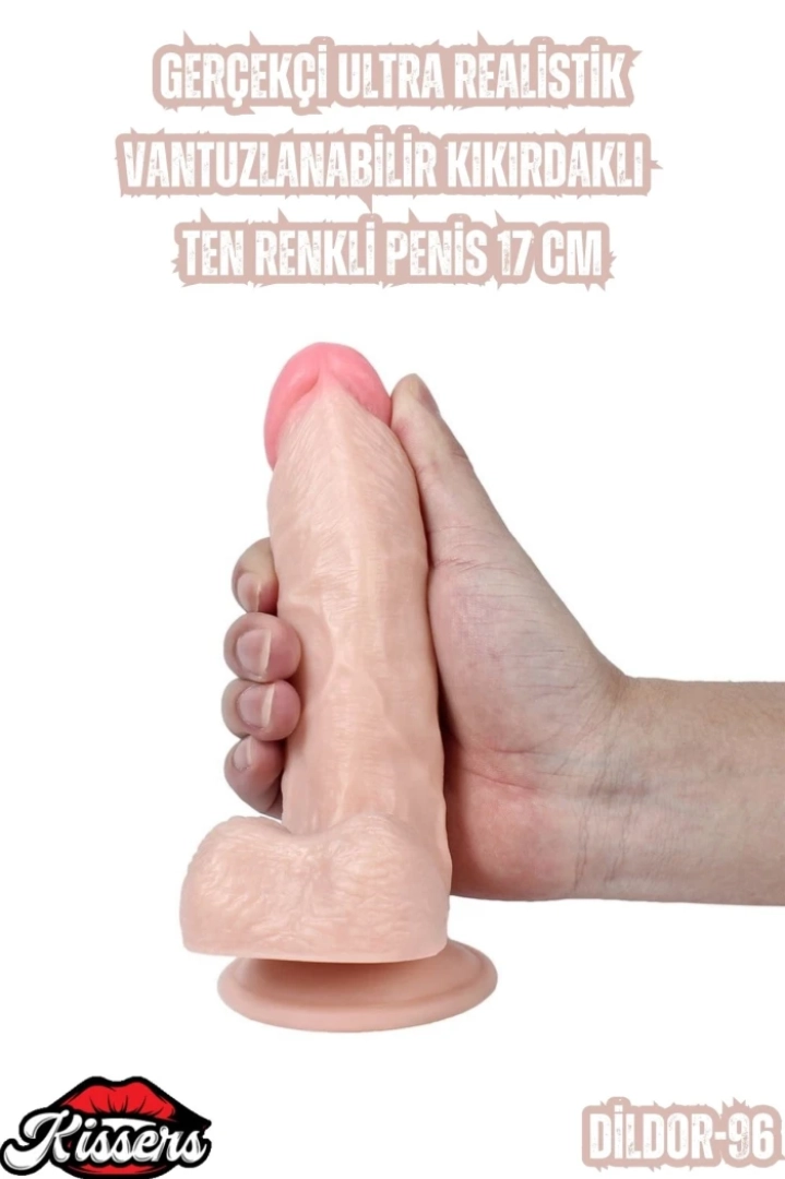 #6989 - Gerçekçi Ultra Realistik Ten Renkli Penis 17 Cm