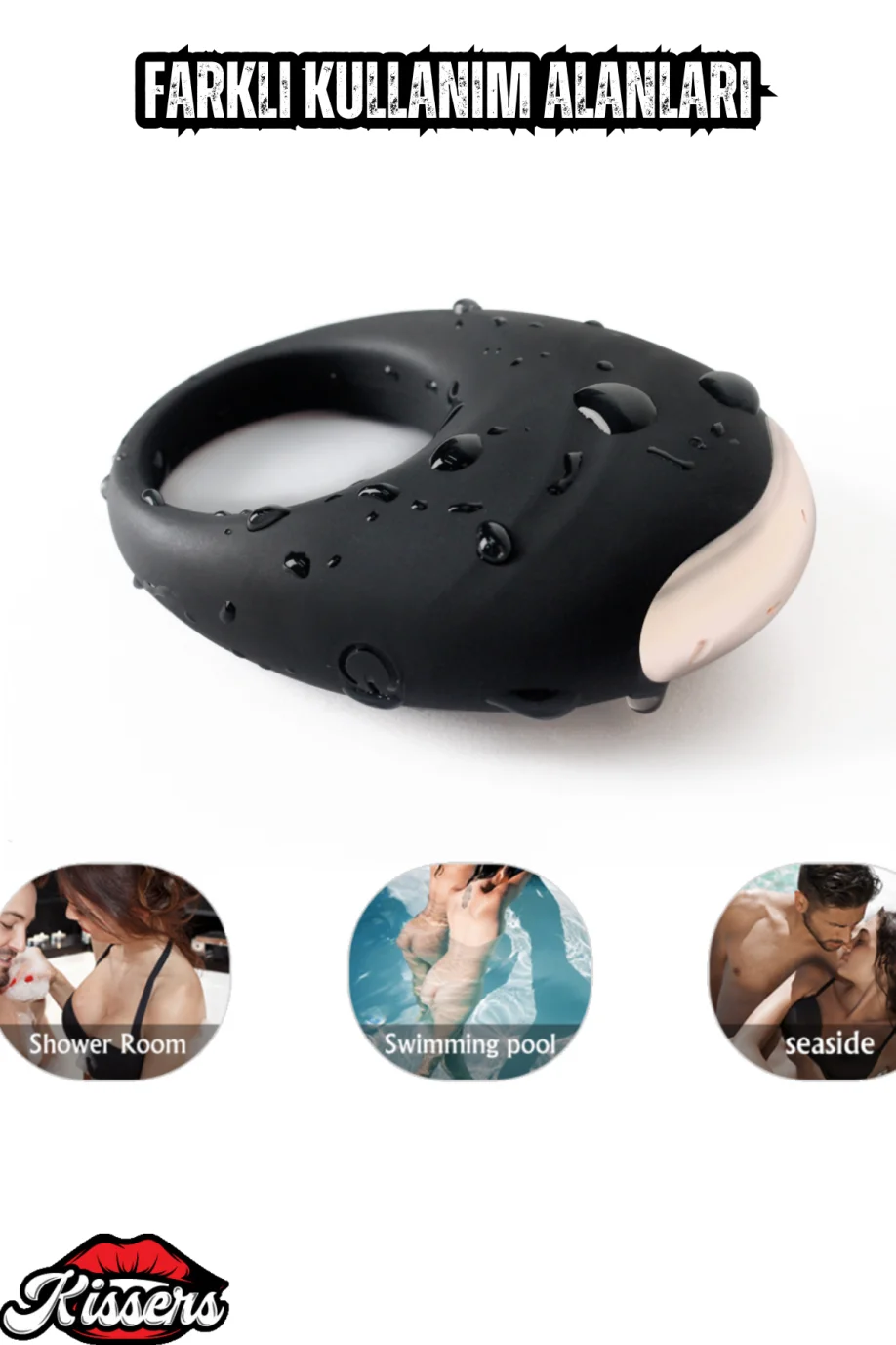 #1879 - 10 Modlu Titreşimli Klitoris Uyarıcılı Penis Halkası & Vibratör