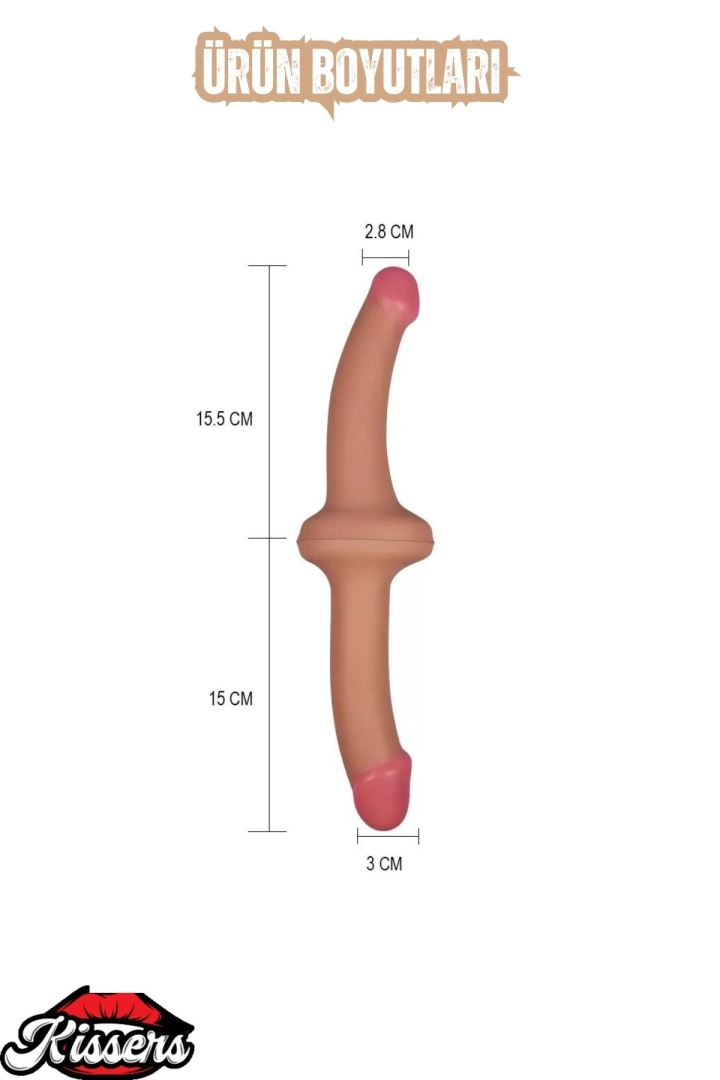 #6631 - Ultra Yumuşak Esnek Çift Taraflı Realistik Dildo 32 CM