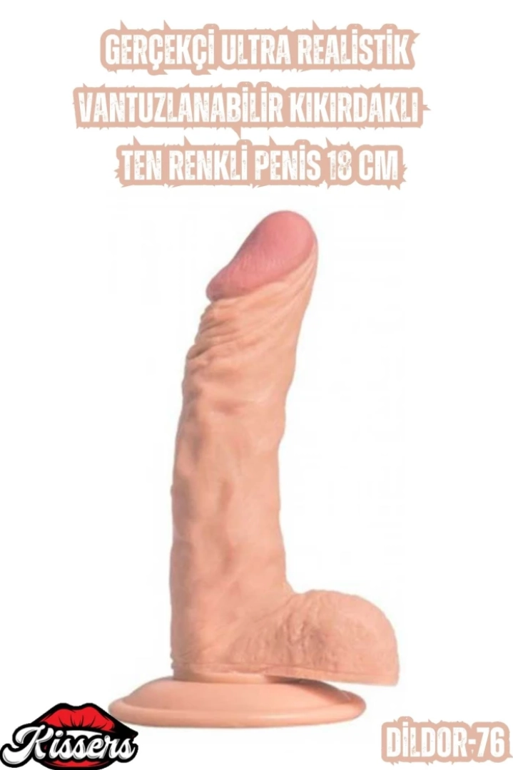 #7019 - Ultra Realistik Penis Vantuzlanabilir ve Kıkırdaklı 18 Cm