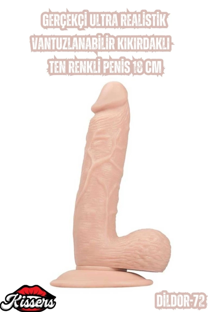 #7022 - Gerçekçi Ultra Realistik Penis 18 Cm