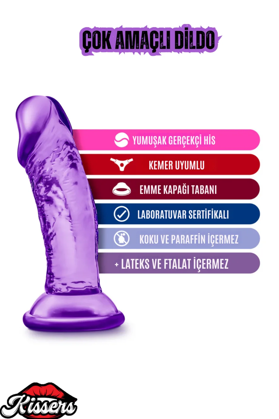 #2124 - Gerçekçi Damarlı Jel Penis Dildo 14,5 CM