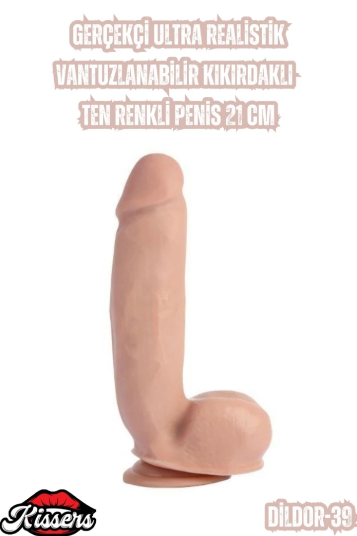 #7055 - Gerçekçi Ultra Realistik Ten Renkli Penis 21 Cm