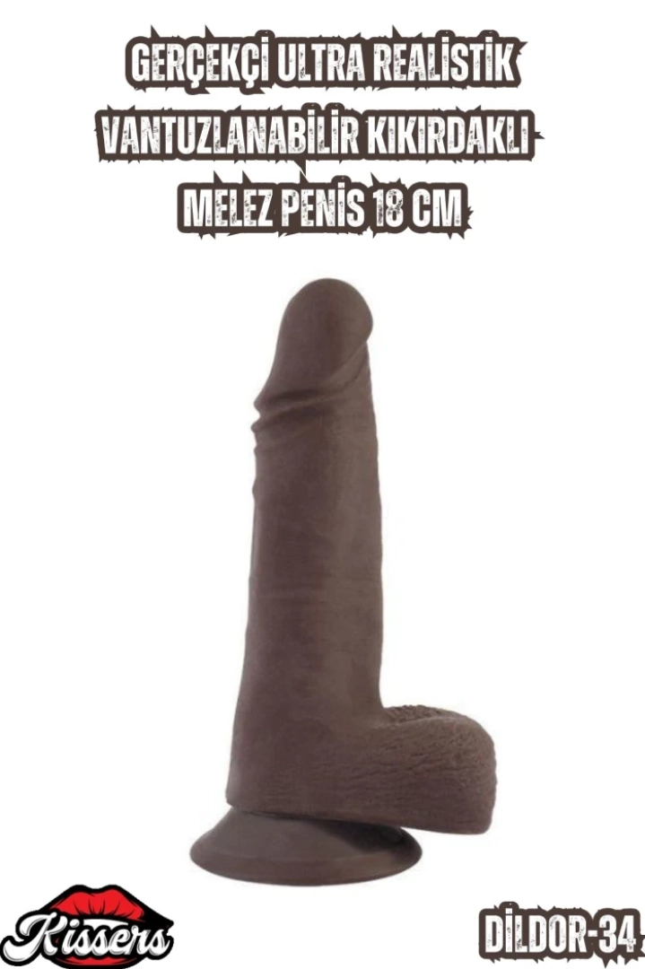 #7060 - Ultra Realistik Vantuzlu Melez Penis 18 Cm