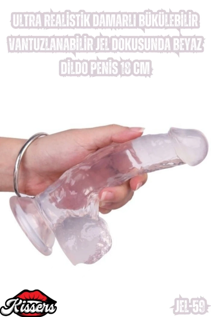 #7100 - Ultra Realistik Damarlı Bükülebilir Dildo Penis 18 Cm