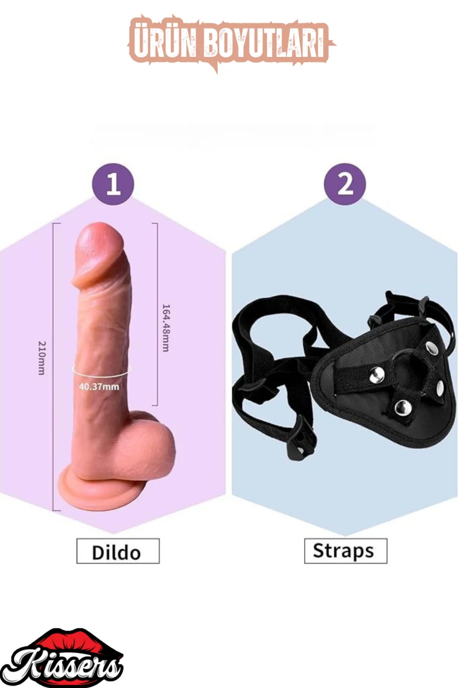 #2412 - Gerçekçi Ten Rengi Damarlı Dildo Penis 21 cm