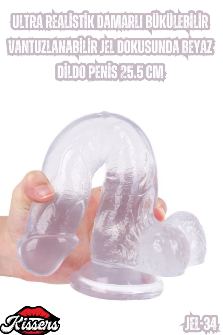 #7125 - Ultra Realistik Damarlı Bükülebilir Dildo Penis 25.5 Cm
