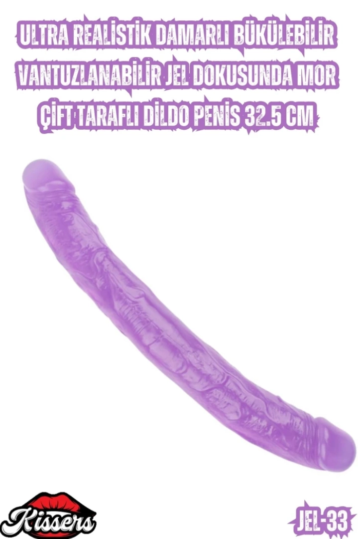 #7126 - Ultra Realistik Damarlı Bükülebilir Jel Dokusunda Dildo Penis 32.5 Cm