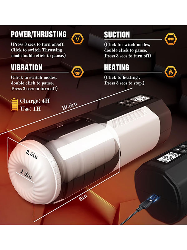 #7939 - NOXXX Max Thrust Isıtmalı Şarjlı Vakumlu Mastürbatör