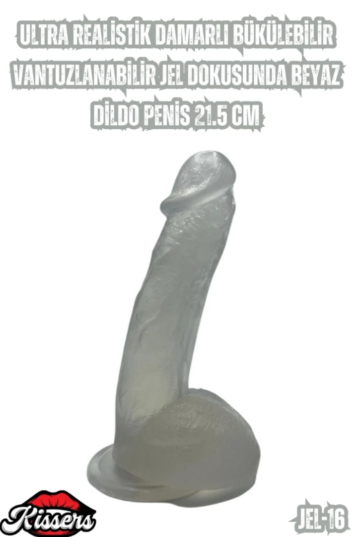 #7143 - Ultra Realistik Damarlı Bükülebilir Vantuzlanabilir 21.5 Cm