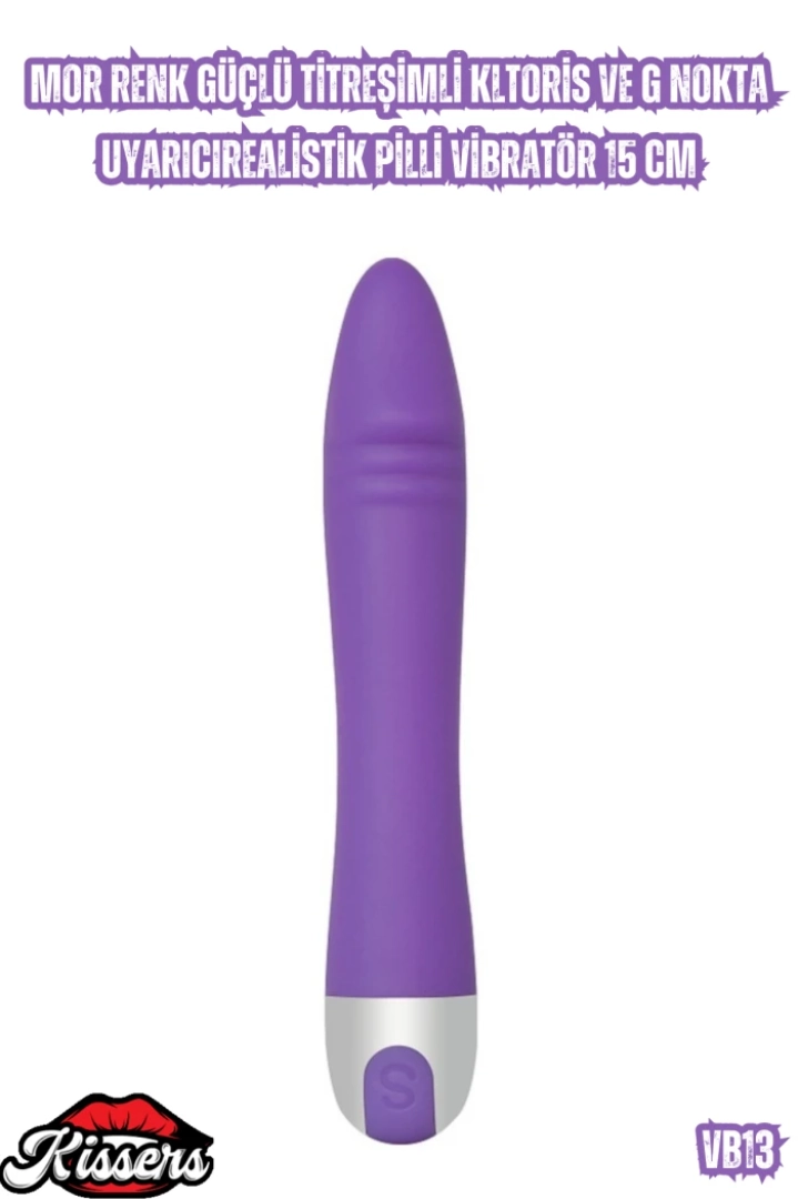 #7183 - 15 Cm Mor Renk Pilli Vibratör
