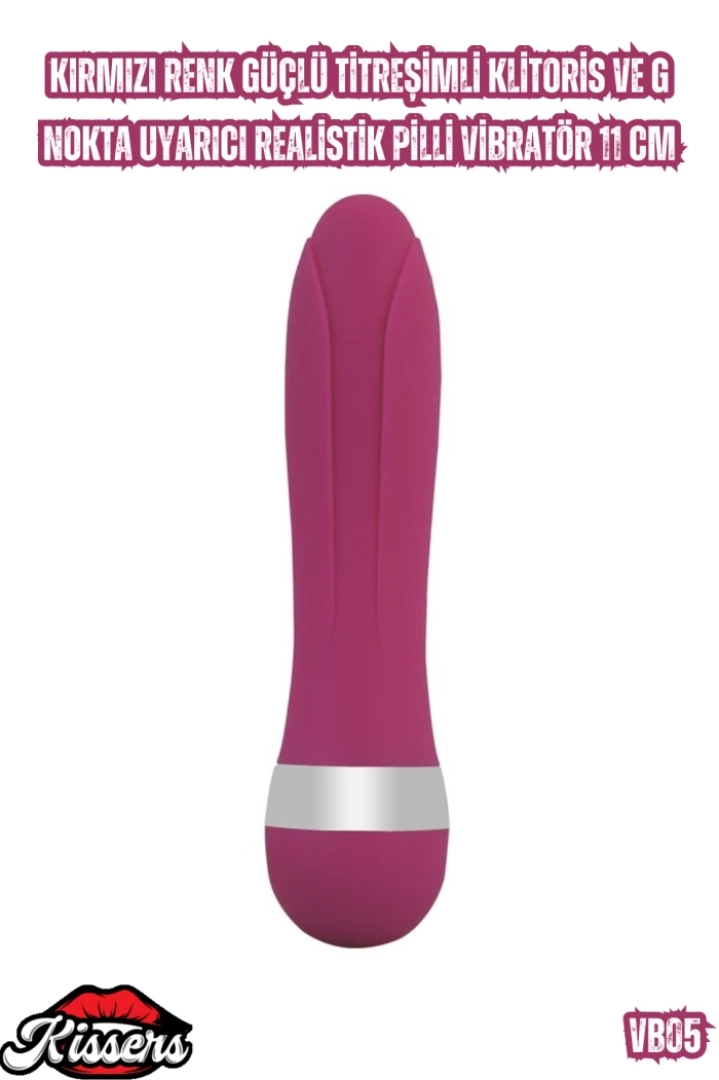 #7191 - 11 Cm Kırmızı Titreşimli Klitoris ve G Nokta Uyarıcı Vibratör