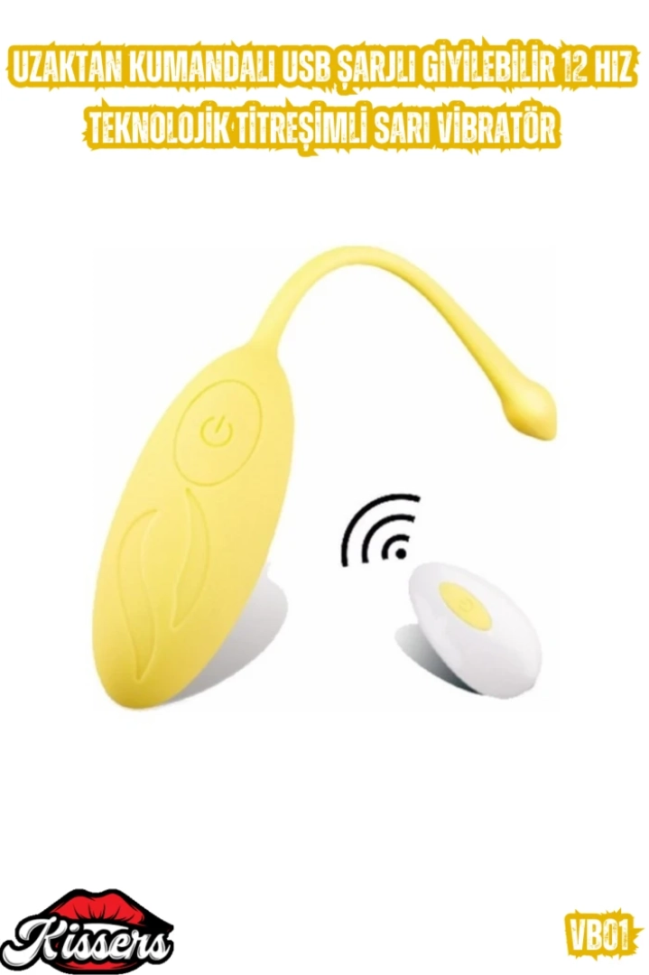 #7194 - 12 Hız Teknolojik Titreşimli Sarı Vibratör