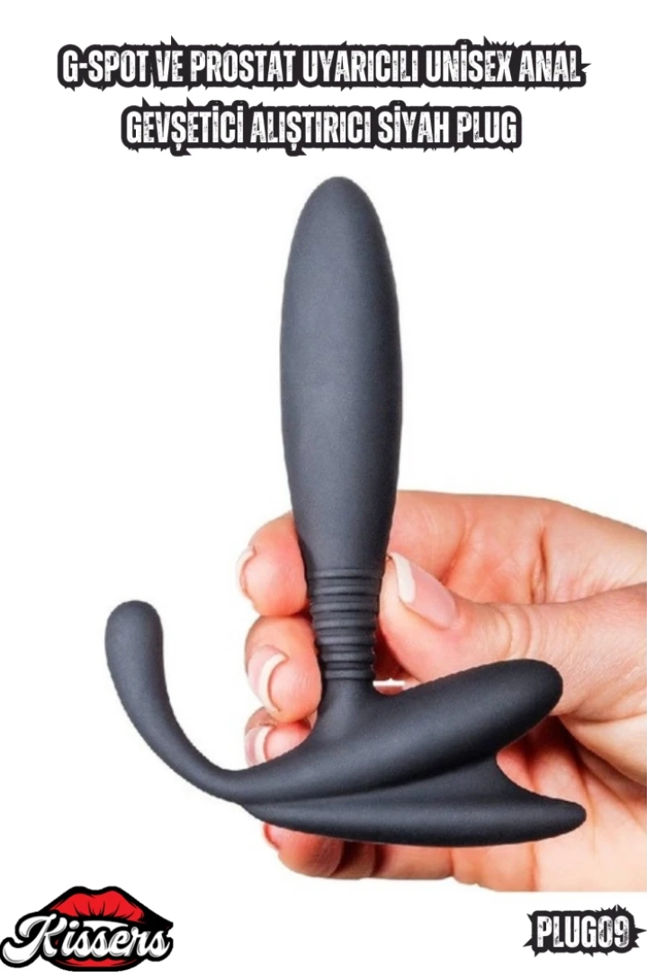 #7196 - G-Spot ve Prostat Uyarıcılı Anal Gevşetici Plug Siyah