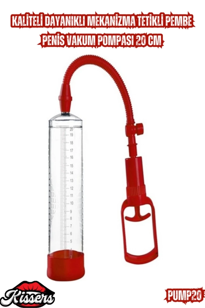 #7208 - Pembe Penis Vakum Pompası 20 CM