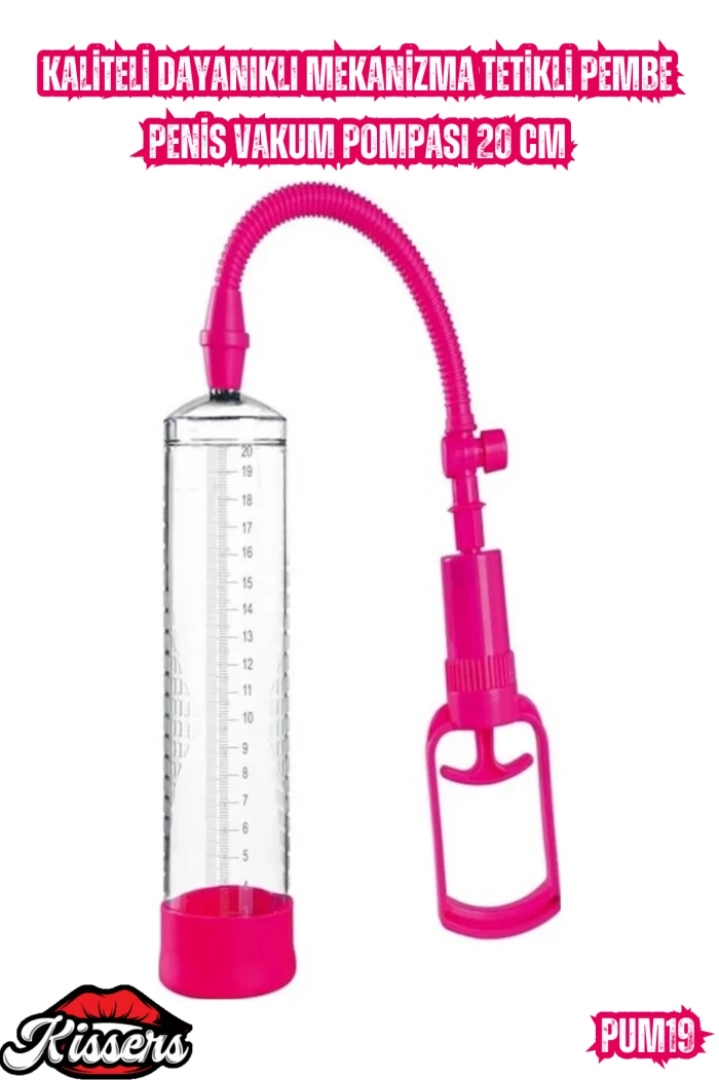 #7209 - Pembe Penis Vakum Pompası 20 CM