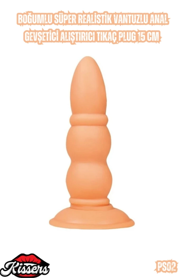 #7222 - 15 Cm Boğumlu Süper Realistik Anal Gevşetici Tıkaç Plug