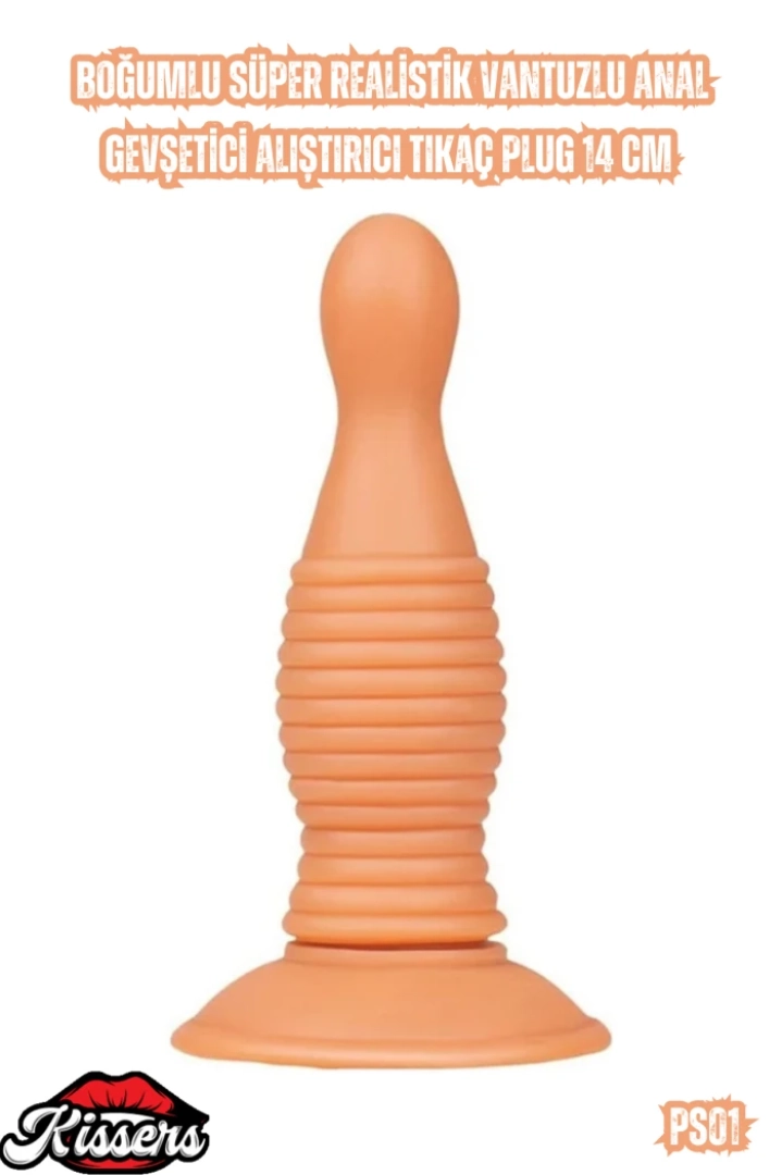 #7224 - 14 cm Boğumlu Süper Realistik Anal Tıkaç Plug