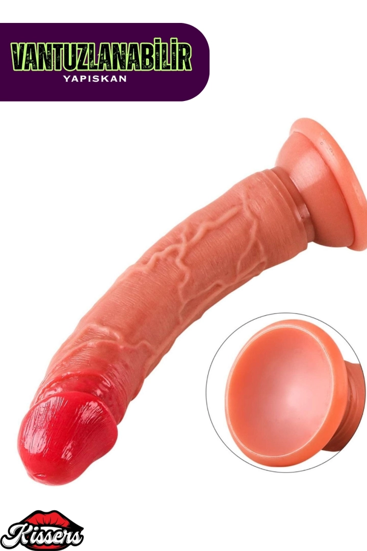 #10385 - Ultra Yumuşak Doku Testissiz Realistik Dildo Çift Katmanlı Silikon Ger