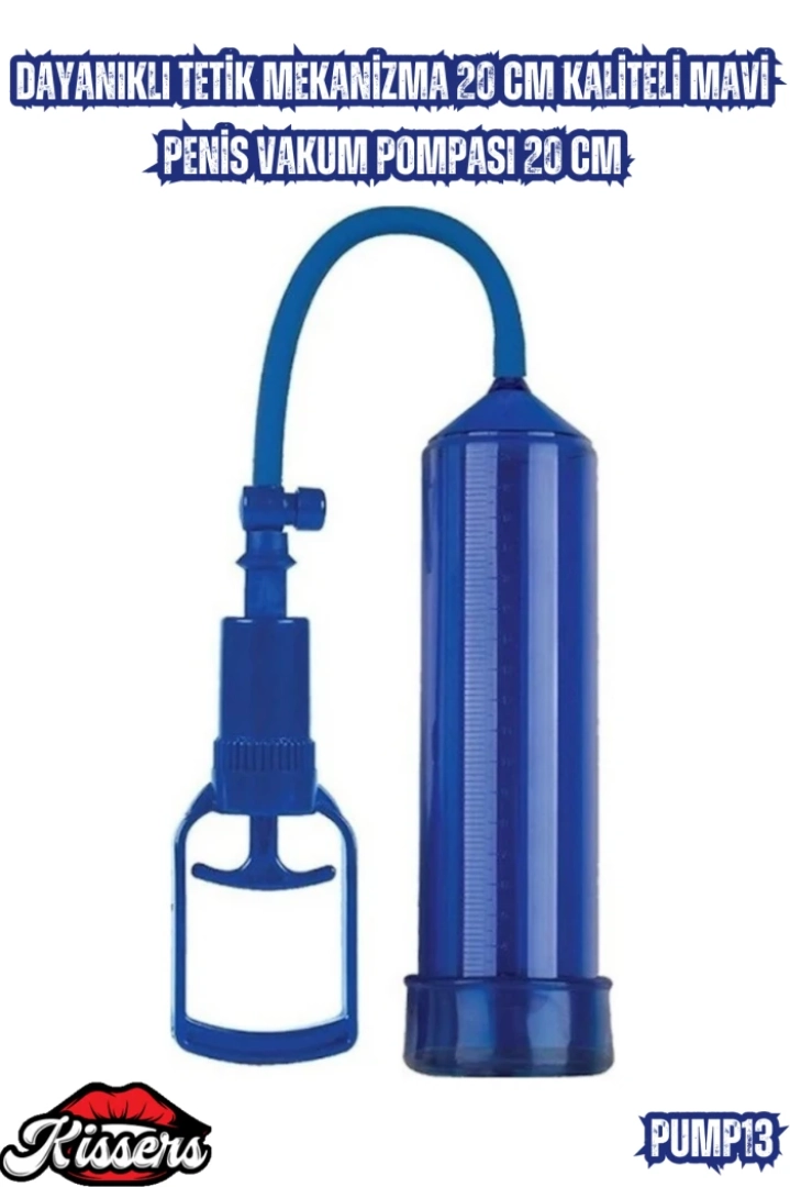 #7231 - Yüksek Kaliteli Mavi Penis Vakum Pompası 20 Cm