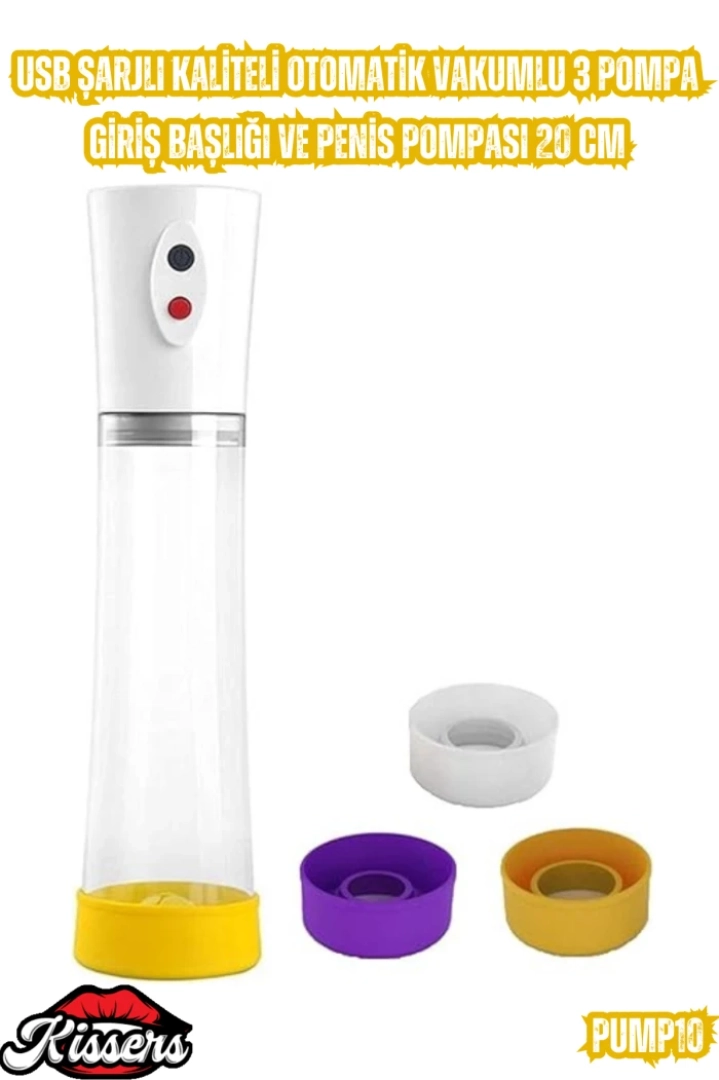 #7234 - Penis Pompası 20 Cm Vakumlu 3 Pompa Giriş Başlığı