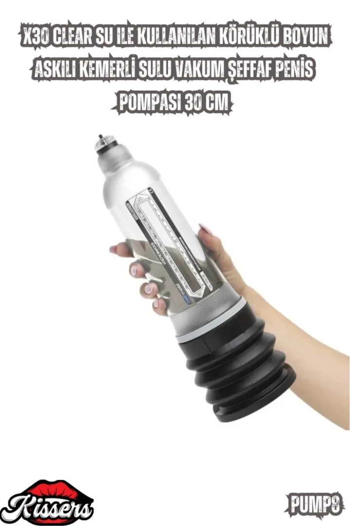 #7238 - Penis Büyütme İçin Etkili X30 Clear Su ile Kullanılan Penis Pompası