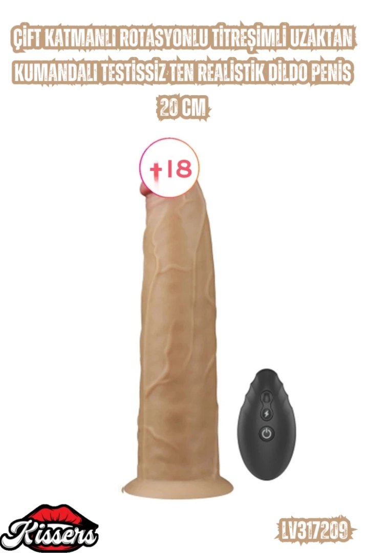 #7248 - Uzaktan Kumandalı Realistik Dildo Penis 20 Cm