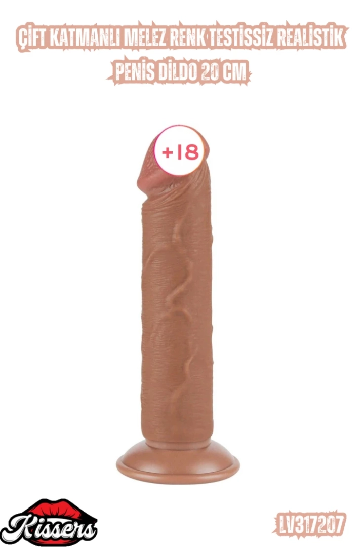 #7250 - 20 Cm Çift Katmanlı Melez Realistik Penis Dildo