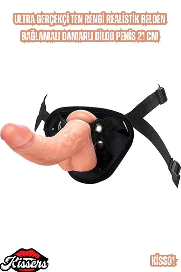 #7280 - Gerçekçi Ten Rengi Damarlı Dildo Penis 21 cm
