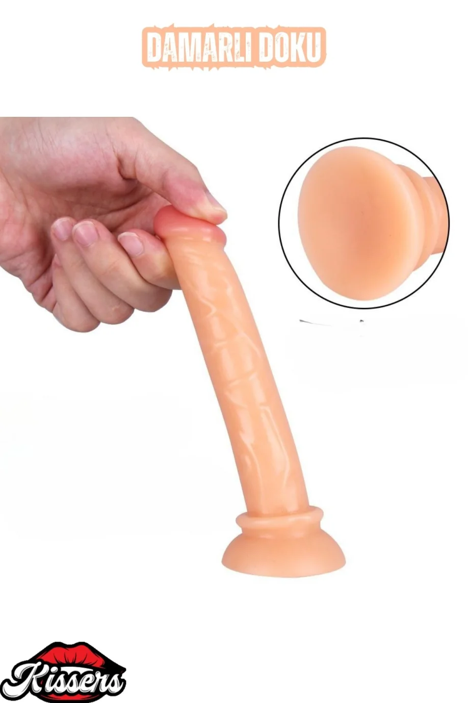 #2997 - Gerçekçi Ultra Realistik Vantuzlanabilir Kıkırdaklı Ten Penis 15 Cm