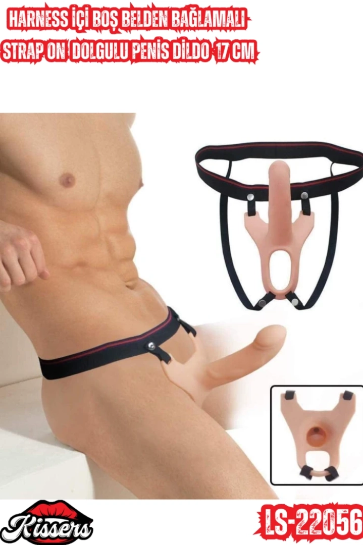 #7381 - Belden Bağlamalı 17 CM Dolgulu Penis
