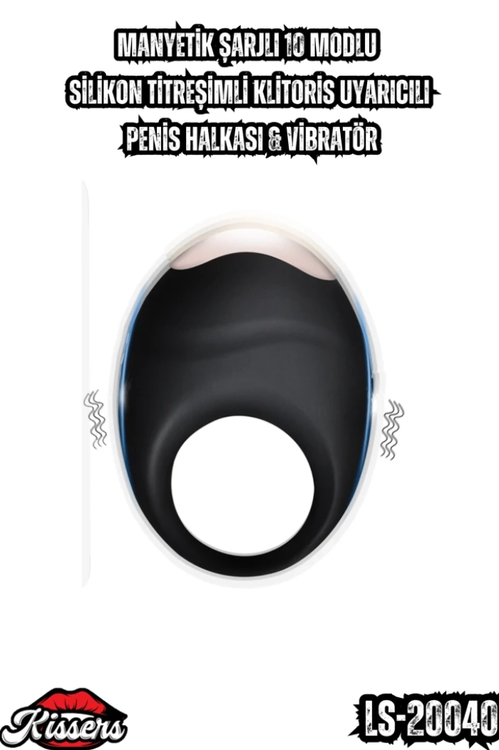 #7417 - 10 Modlu Titreşimli Klitoris Uyarıcılı Penis Halkası & Vibratör
