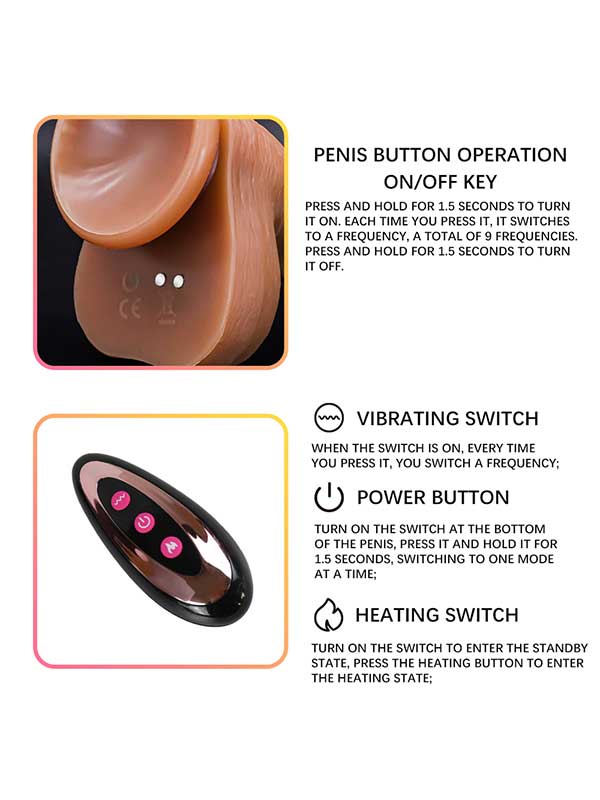 #7900 - NOXXX İleri Geri Hareketli Isıtmalı Şarjlı Dildo 25 cm